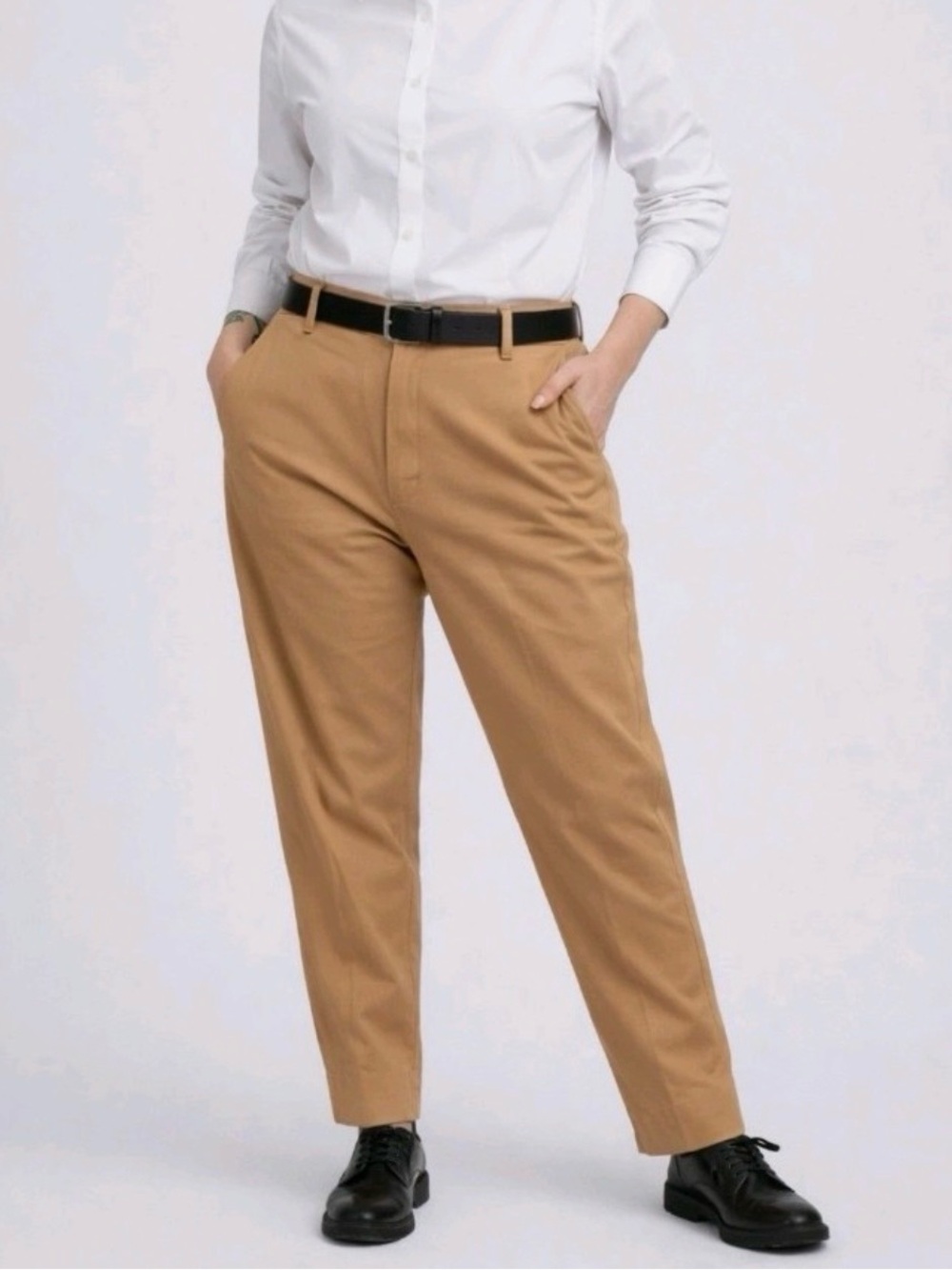 Wildfang Tan Tapered Trousers